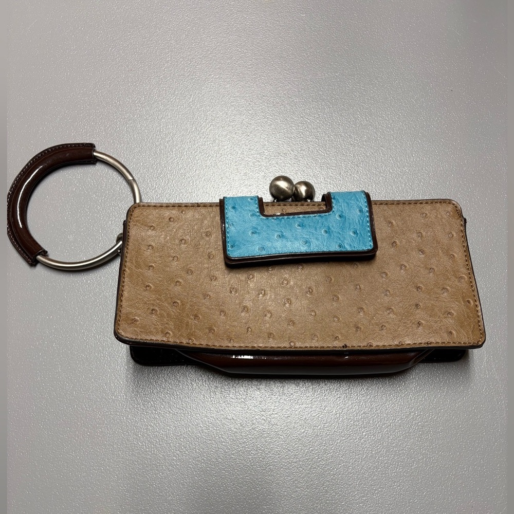 **VINTAGE** The Limited ostrich-embossed clutch